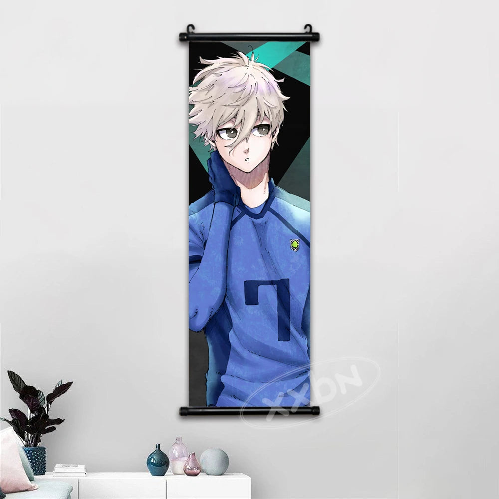 Blue Lock Posters Japanese Anime Wall Art Canvas Pictures Isagi Yoichi Painting Chigiri Hyoma Hanging Scrolls Home Decoration