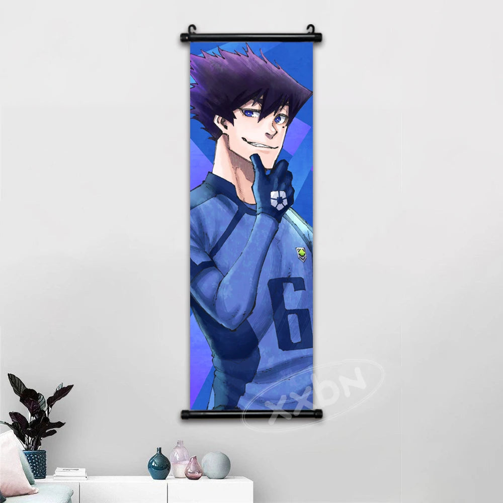 Blue Lock Posters Japanese Anime Wall Art Canvas Pictures Isagi Yoichi Painting Chigiri Hyoma Hanging Scrolls Home Decoration