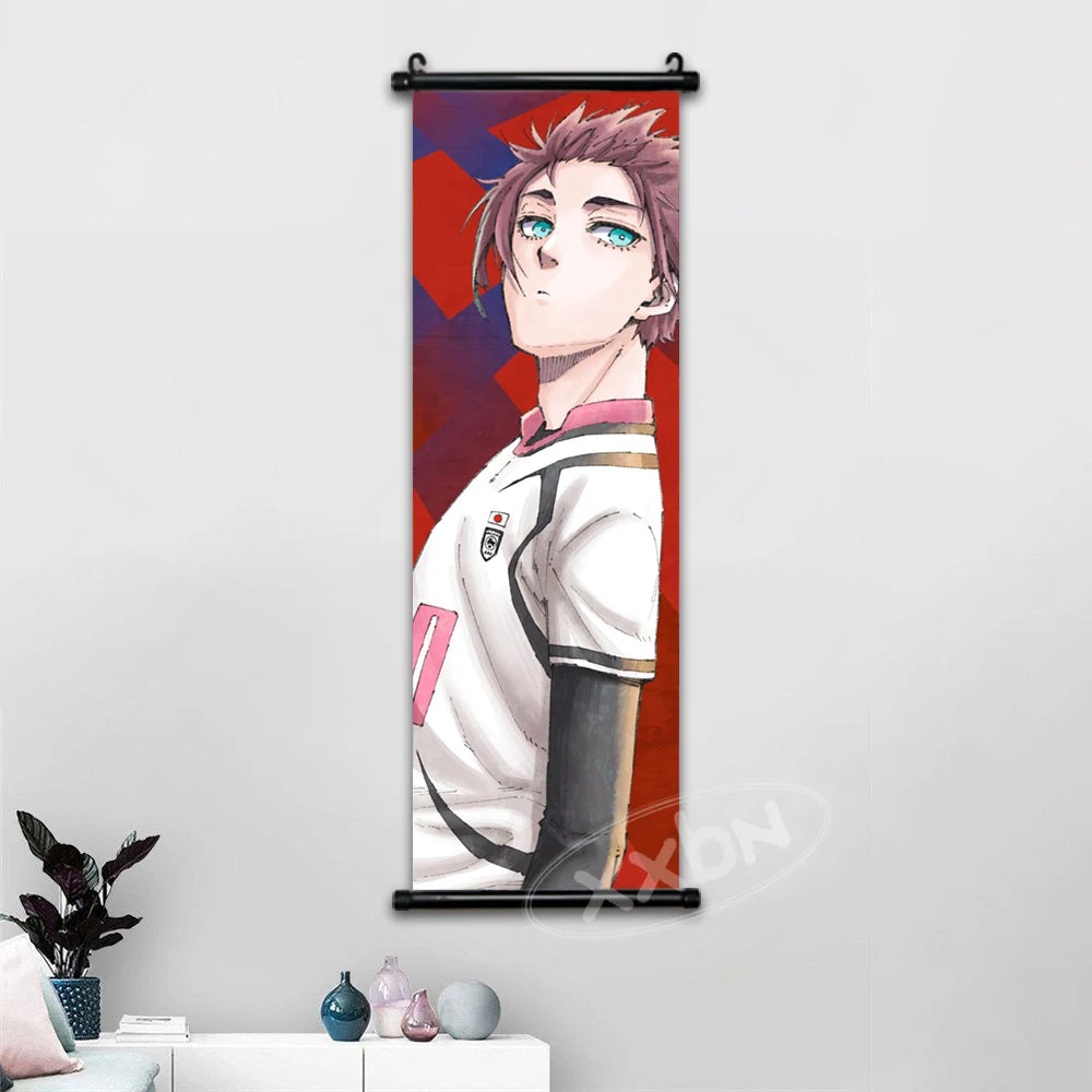Blue Lock Posters Japanese Anime Wall Art Canvas Pictures Isagi Yoichi Painting Chigiri Hyoma Hanging Scrolls Home Decoration