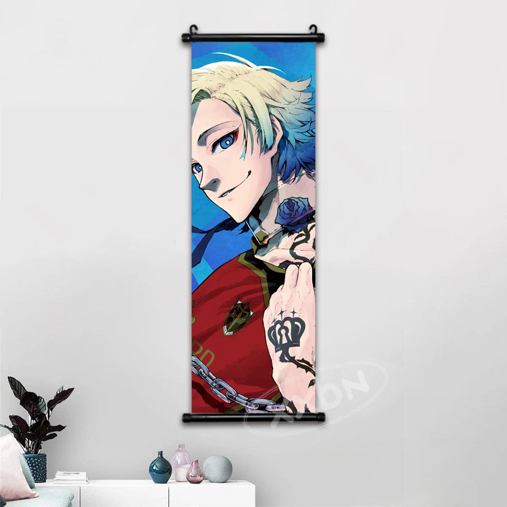 Blue Lock Posters Japanese Anime Wall Art Canvas Pictures Isagi Yoichi Painting Chigiri Hyoma Hanging Scrolls Home Decoration