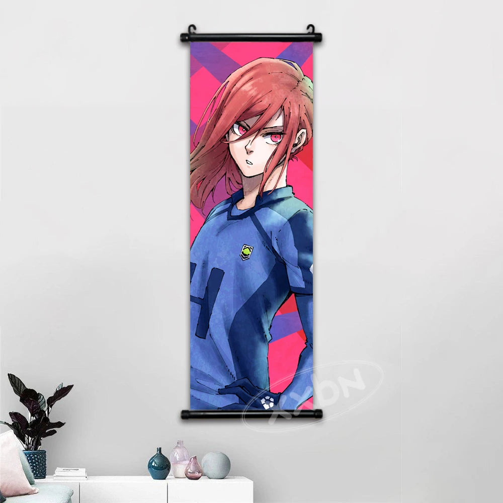 Blue Lock Posters Japanese Anime Wall Art Canvas Pictures Isagi Yoichi Painting Chigiri Hyoma Hanging Scrolls Home Decoration