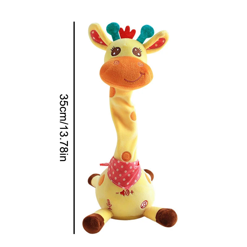 Dancing Talking Giraffe Toy, Stuffed Animal Baby Toy Repeating What You Say, Glowing Musical Giraffe With Children's Songs Gifts