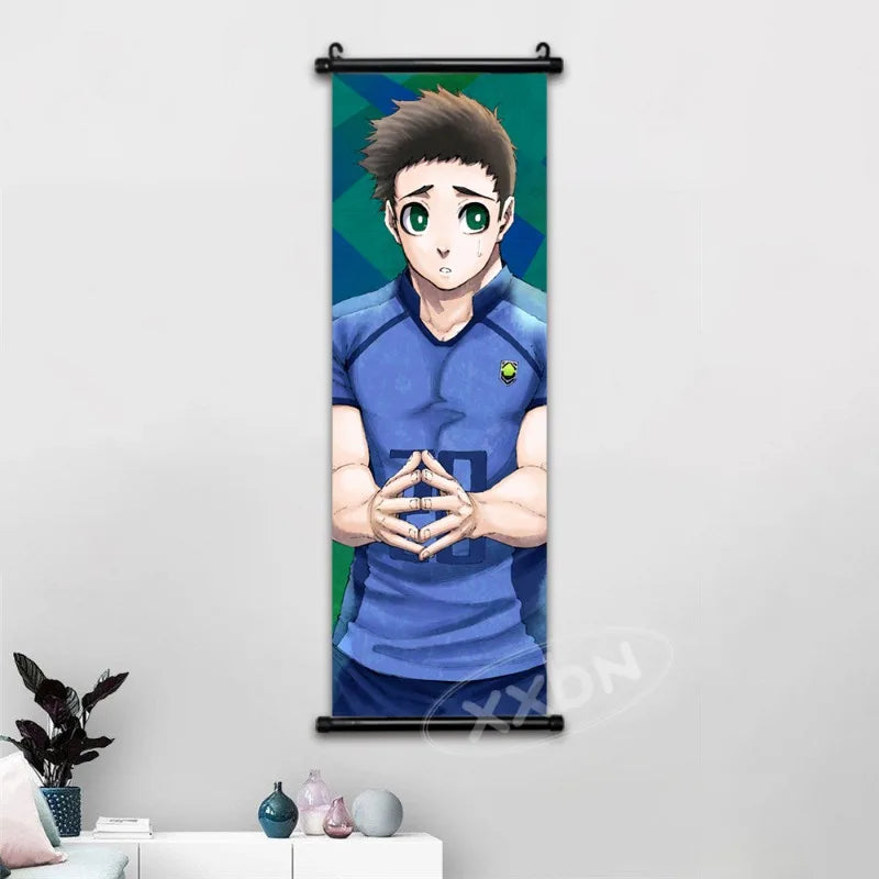 Blue Lock Posters Japanese Anime Wall Art Canvas Pictures Isagi Yoichi Painting Chigiri Hyoma Hanging Scrolls Home Decoration