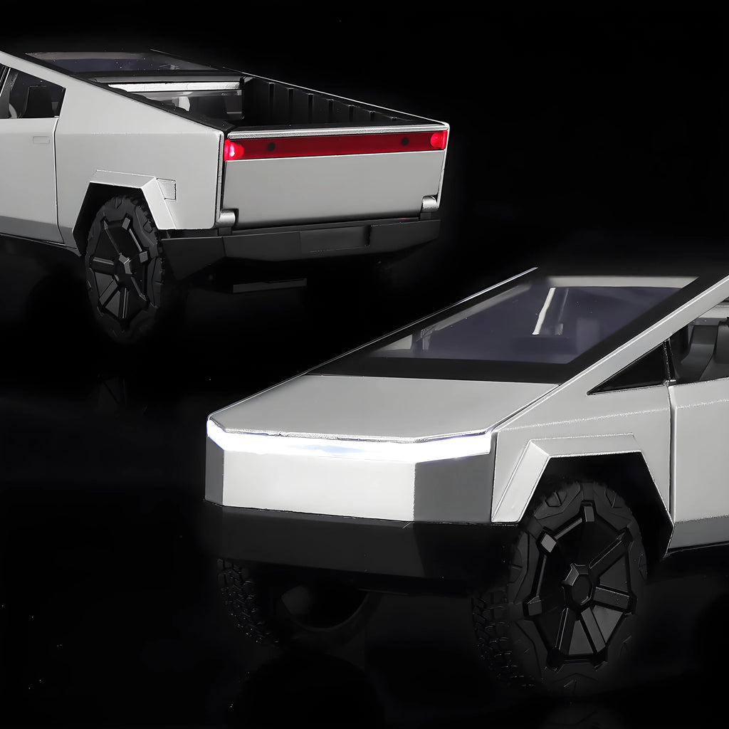 1:32 Cybertruck Pickup Toy Alloy Off-road Die-cast Metal Model Sound and Light Return Toy Gifts,  Birthday Gift for Children.