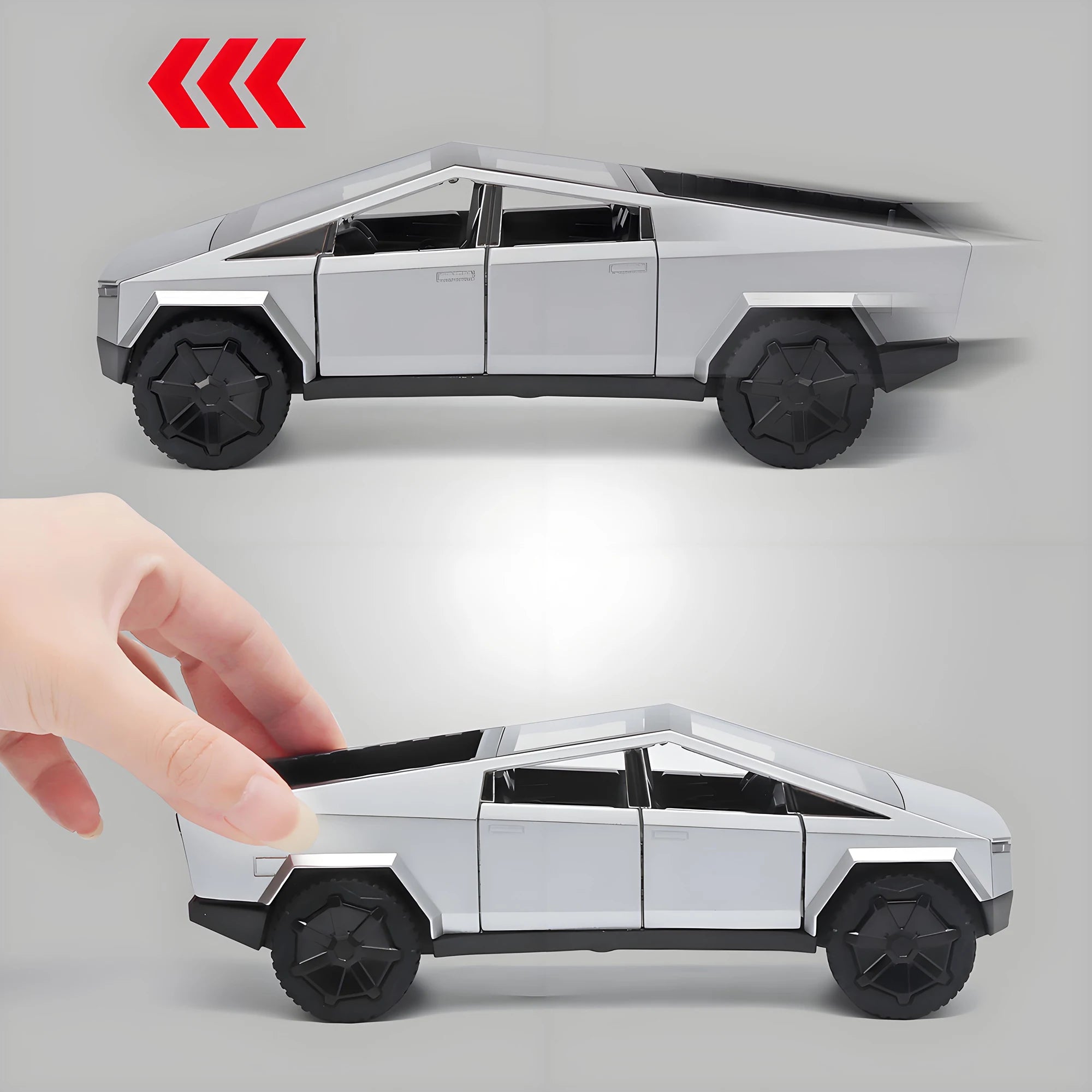 1:32 Cybertruck Pickup Toy Alloy Off-road Die-cast Metal Model Sound and Light Return Toy Gifts,  Birthday Gift for Children.