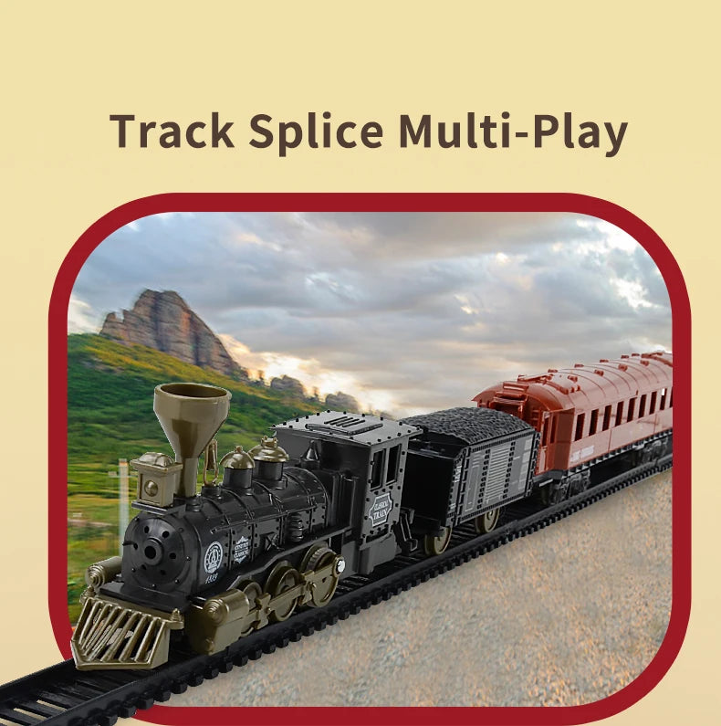 21PCS Electric Classical Track Train Children's Toy Birthday Gift Retro Train Toy