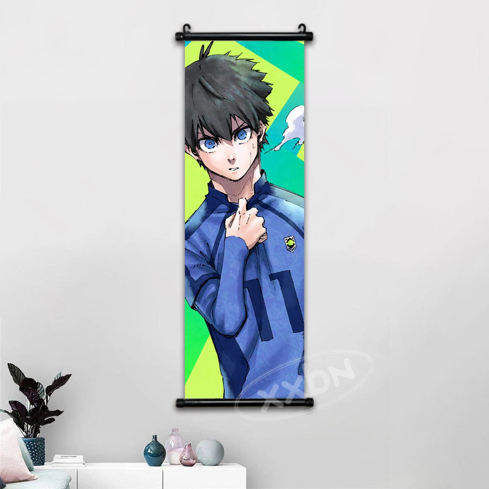 Blue Lock Posters Japanese Anime Wall Art Canvas Pictures Isagi Yoichi Painting Chigiri Hyoma Hanging Scrolls Home Decoration