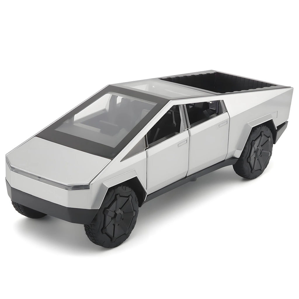1:32 Cybertruck Pickup Toy Alloy Off-road Die-cast Metal Model Sound and Light Return Toy Gifts,  Birthday Gift for Children.