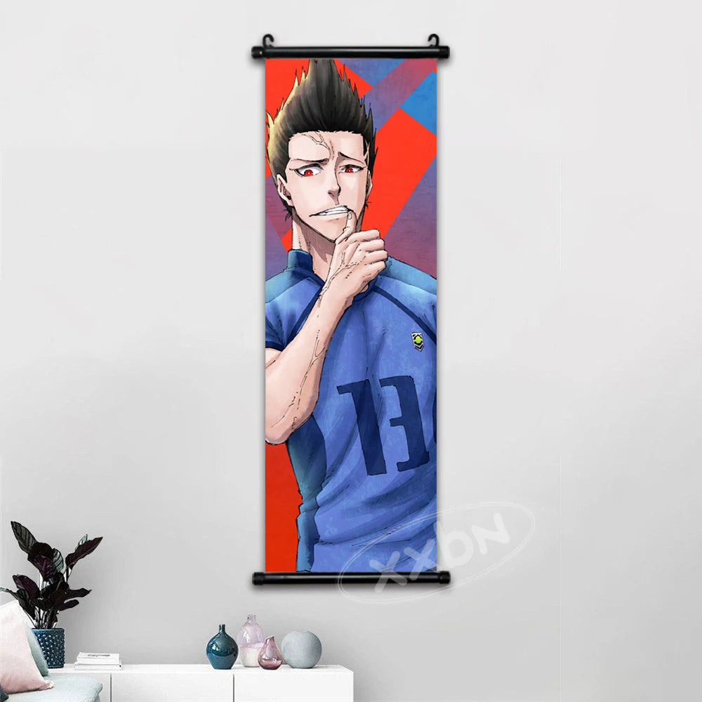 Blue Lock Posters Japanese Anime Wall Art Canvas Pictures Isagi Yoichi Painting Chigiri Hyoma Hanging Scrolls Home Decoration
