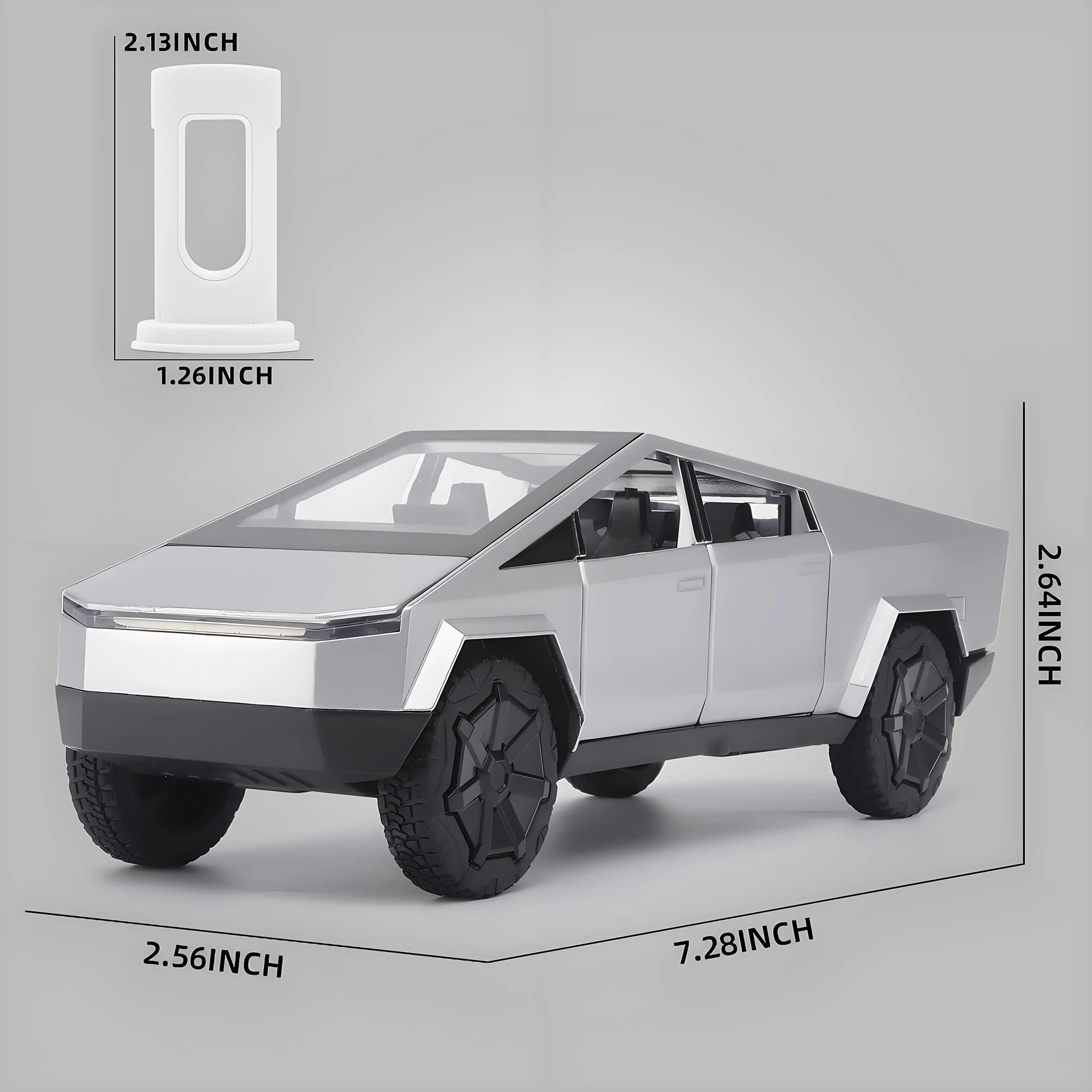 1:32 Cybertruck Pickup Toy Alloy Off-road Die-cast Metal Model Sound and Light Return Toy Gifts,  Birthday Gift for Children.