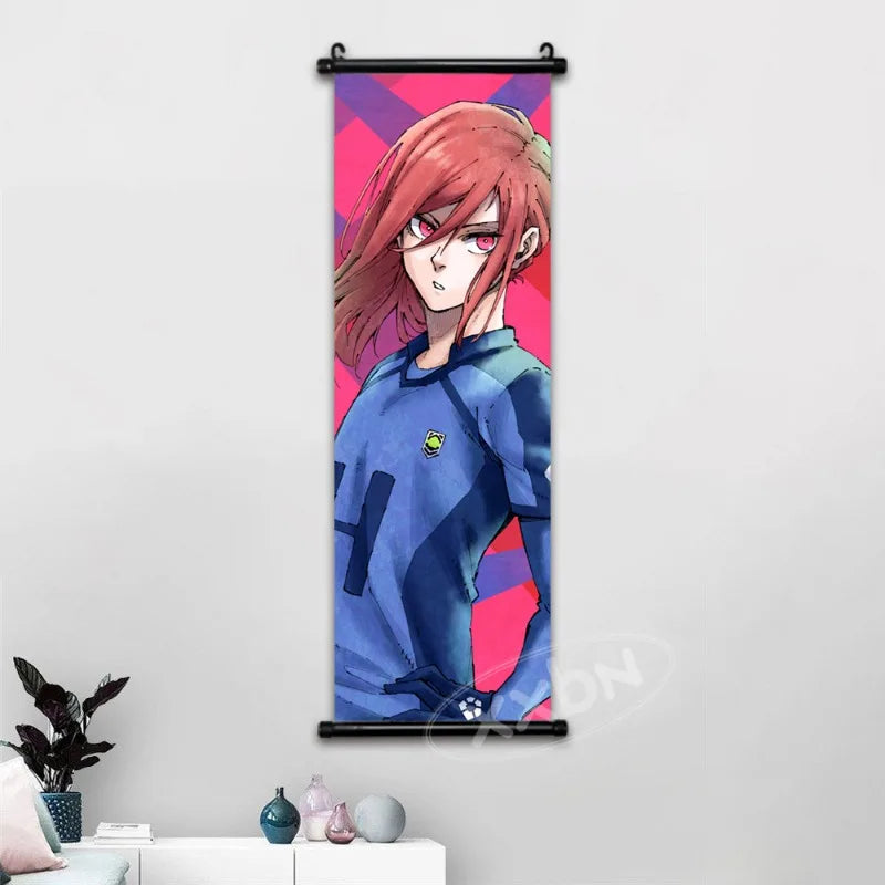 Blue Lock Posters Japanese Anime Wall Art Canvas Pictures Isagi Yoichi Painting Chigiri Hyoma Hanging Scrolls Home Decoration