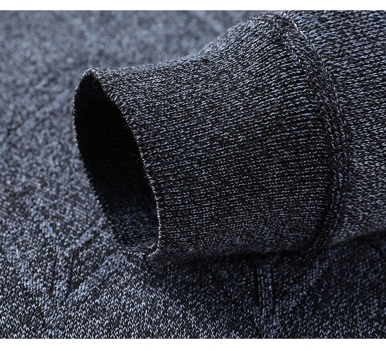 Man Pullover New 2025 Autumn Winter Solid Color Comfortable And Casual Soft Thickened Sweater With Added Velvet Sweater