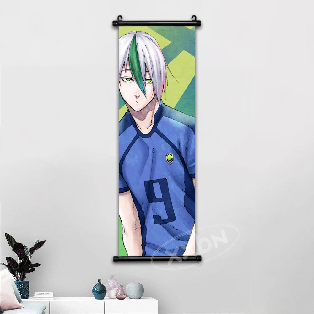Blue Lock Posters Japanese Anime Wall Art Canvas Pictures Isagi Yoichi Painting Chigiri Hyoma Hanging Scrolls Home Decoration