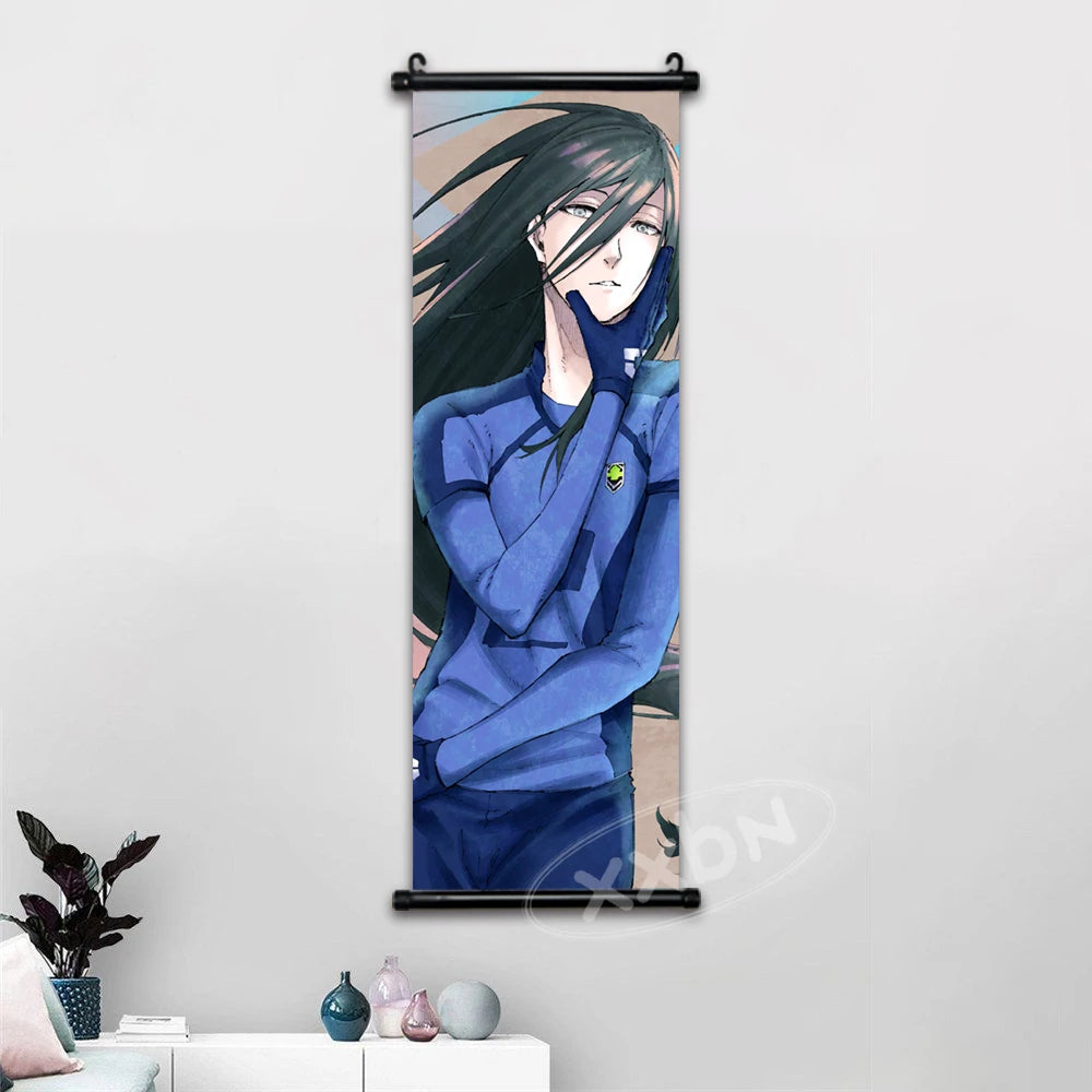 Blue Lock Posters Japanese Anime Wall Art Canvas Pictures Isagi Yoichi Painting Chigiri Hyoma Hanging Scrolls Home Decoration