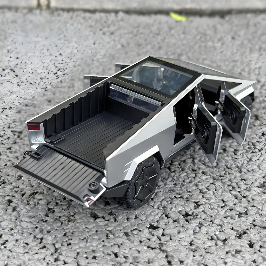 1:32 Cybertruck Pickup Toy Alloy Off-road Die-cast Metal Model Sound and Light Return Toy Gifts,  Birthday Gift for Children.