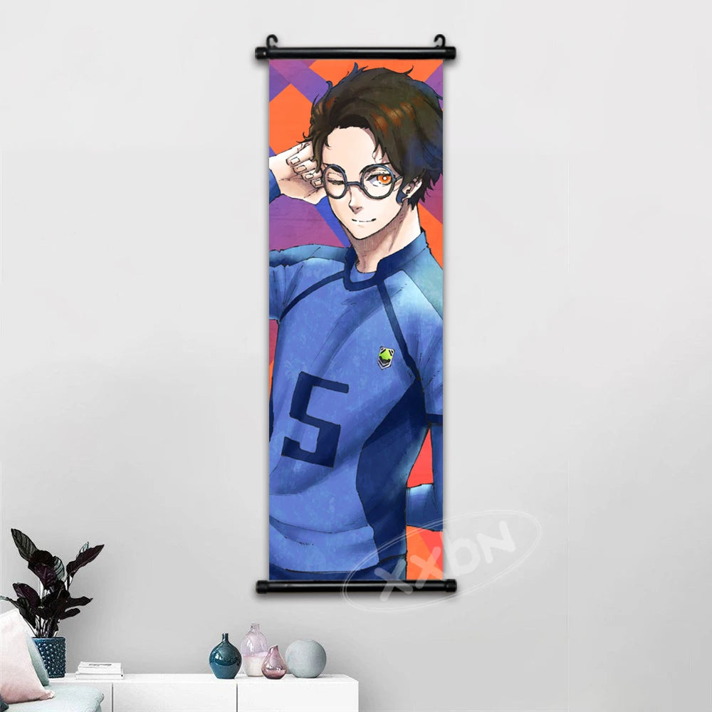 Blue Lock Posters Japanese Anime Wall Art Canvas Pictures Isagi Yoichi Painting Chigiri Hyoma Hanging Scrolls Home Decoration