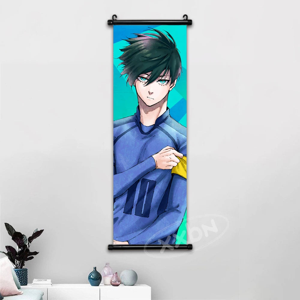 Blue Lock Posters Japanese Anime Wall Art Canvas Pictures Isagi Yoichi Painting Chigiri Hyoma Hanging Scrolls Home Decoration