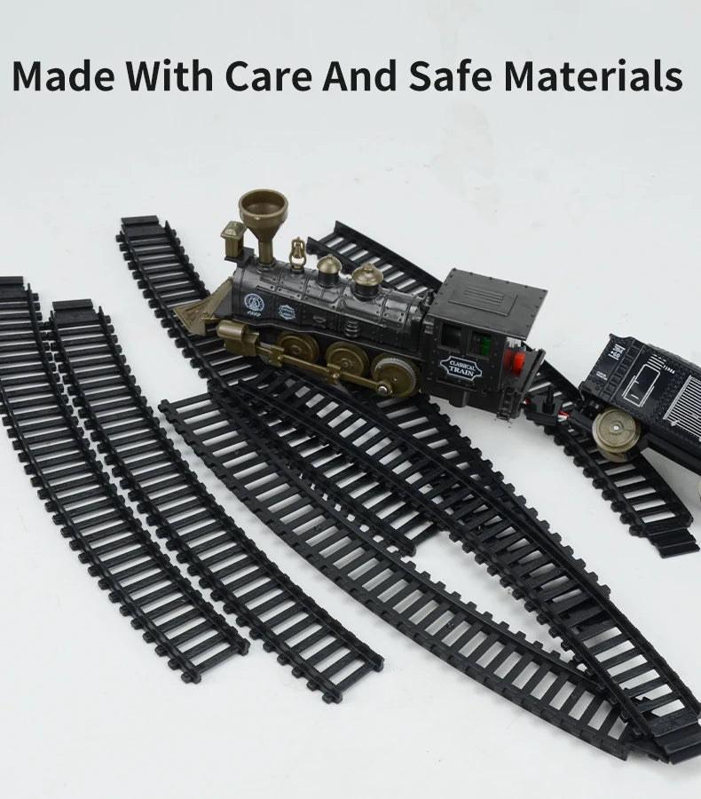 21PCS Electric Classical Track Train Children's Toy Birthday Gift Retro Train Toy