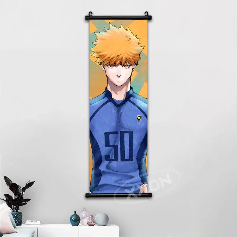 Blue Lock Posters Japanese Anime Wall Art Canvas Pictures Isagi Yoichi Painting Chigiri Hyoma Hanging Scrolls Home Decoration