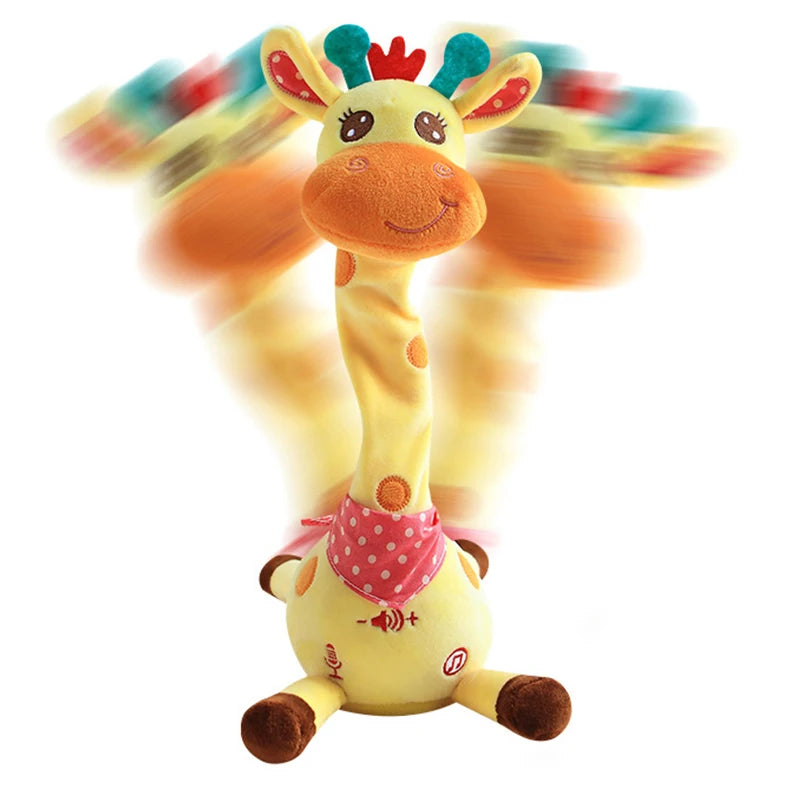 Dancing Talking Giraffe Toy, Stuffed Animal Baby Toy Repeating What You Say, Glowing Musical Giraffe With Children's Songs Gifts