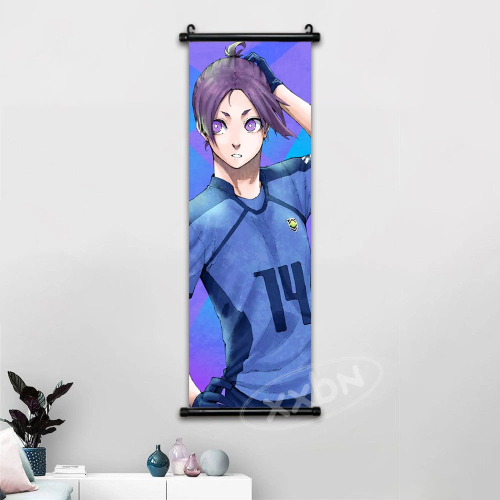 Blue Lock Posters Japanese Anime Wall Art Canvas Pictures Isagi Yoichi Painting Chigiri Hyoma Hanging Scrolls Home Decoration