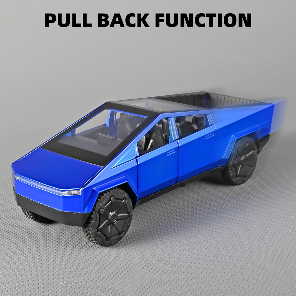 1:32 Cybertruck Pickup Toy Alloy Off-road Die-cast Metal Model Sound and Light Return Toy Gifts,  Birthday Gift for Children.
