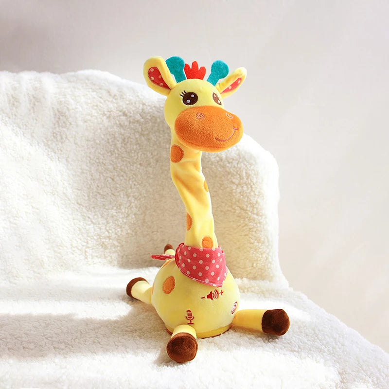 Dancing Talking Giraffe Toy, Stuffed Animal Baby Toy Repeating What You Say, Glowing Musical Giraffe With Children's Songs Gifts